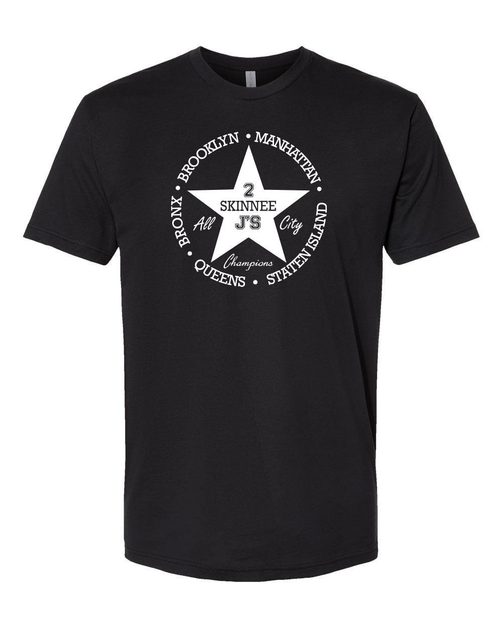 2 Skinnee J's All-City Champions T-Shirt (Black T-Shirt, White Ink)