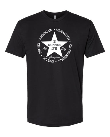 2 Skinnee J's All-City Champions T-Shirt (Black T-Shirt, White Ink)